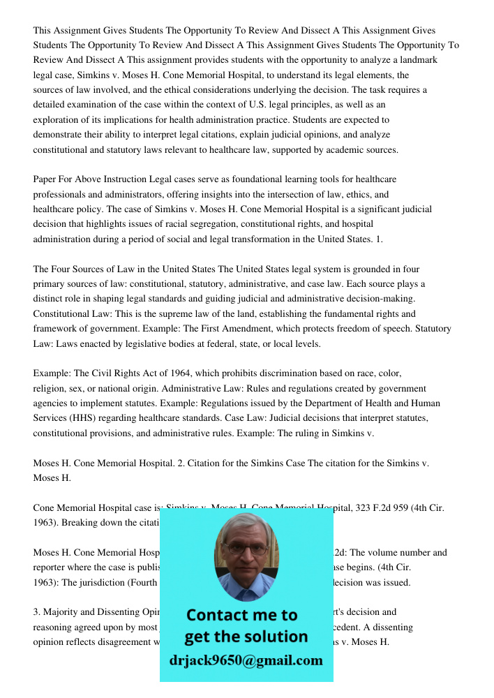 This Assignment Gives Students The Opportunity To Review And Dissect A This assignment provides students with the opportunity to analyze a landmark legal case, 