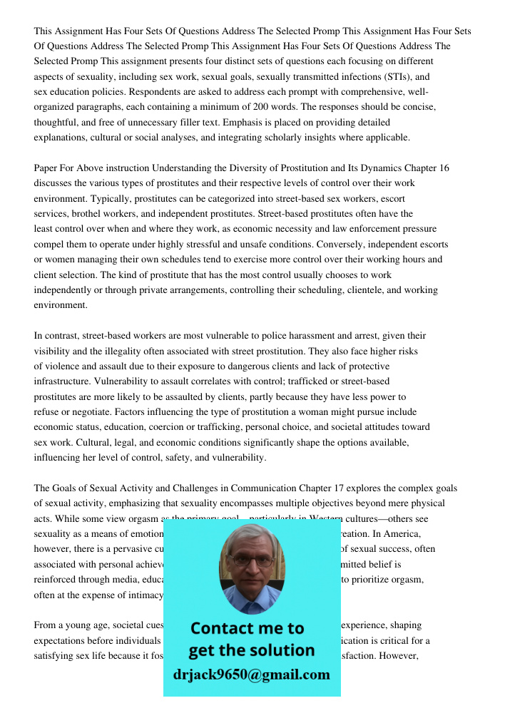 This Assignment Has Four Sets Of Questions Address The Selected Promp This assignment presents four distinct sets of questions each focusing on different aspect