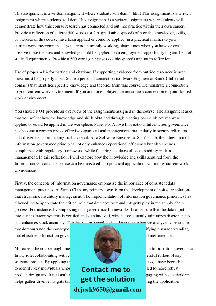 This Assignment Is A Written Assignment Where Students Will