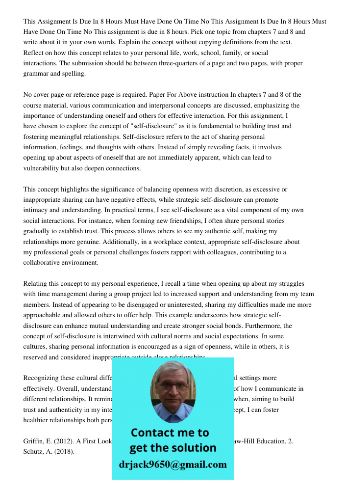 This assignment is due in 8 hours. Pick one topic from chapters 7 and 8 and write about it in your own words. Explain the concept without copying definitions fr