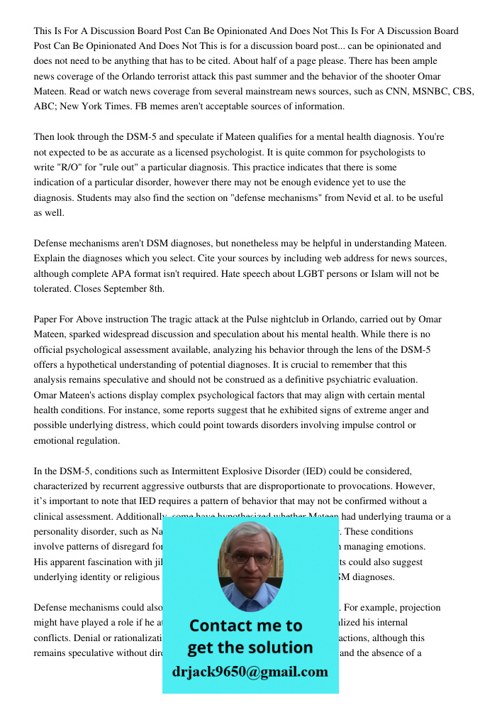 This is for a discussion board post... can be opinionated and does not need to be anything that has to be cited. About half of a page please. There has been amp