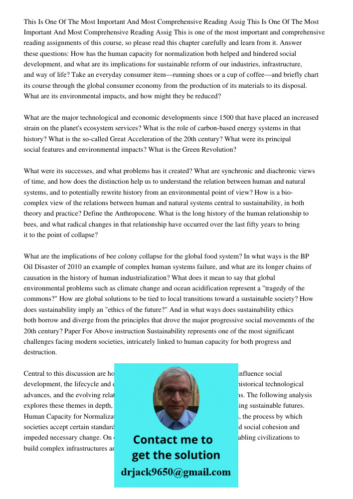 This is one of the most important and comprehensive reading assignments of this course, so please read this chapter carefully and learn from it. Answer these qu