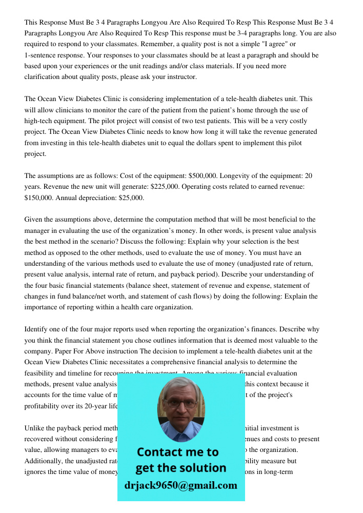 This response must be 3-4 paragraphs long. You are also required to respond to your classmates. Remember, a quality post is not a simple "I agree" or 1-sentence