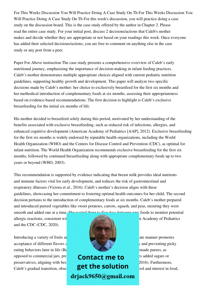 For this week's discussion, you will practice doing a case study on the discussion board. This is the case study offered by the author in Chapter 2. Please read