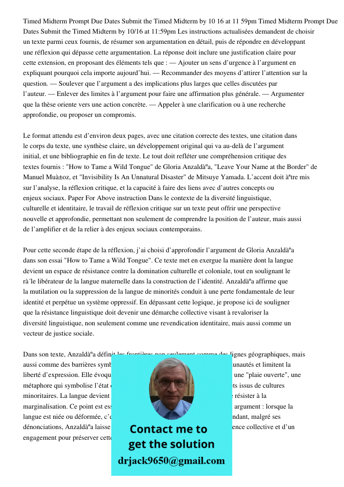 Les instructions actualisées demandent de choisir un texte parmi ceux fournis, de résumer son argumentation en détail, puis de répondre en développant une réfle