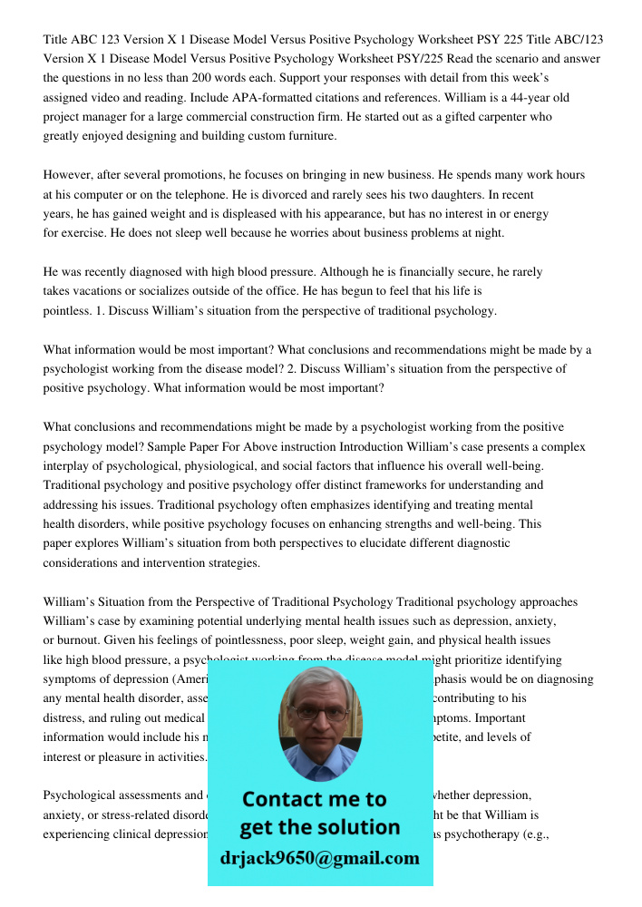 Read the scenario and answer the questions in no less than 200 words each. Support your responses with detail from this week’s assigned video and reading. Inclu