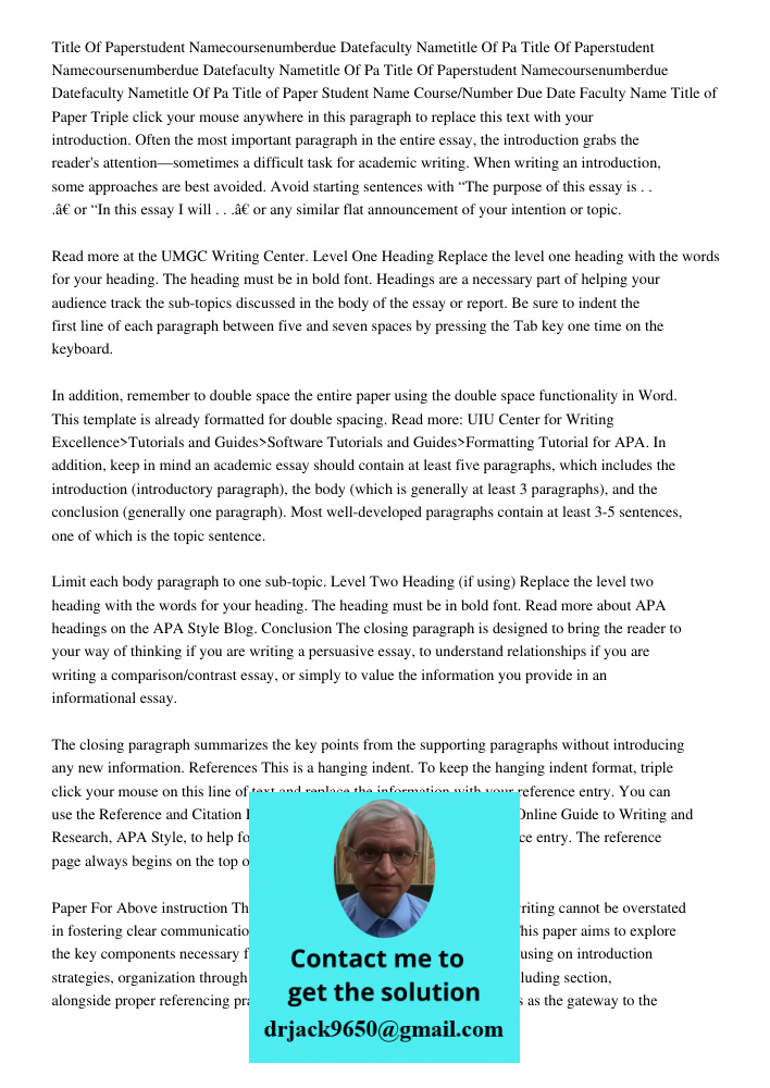 Title Of Paperstudent Namecoursenumberdue Datefaculty Nametitle Of Pa Title of Paper Student Name Course/Number Due Date Faculty Name Title of Paper Triple clic