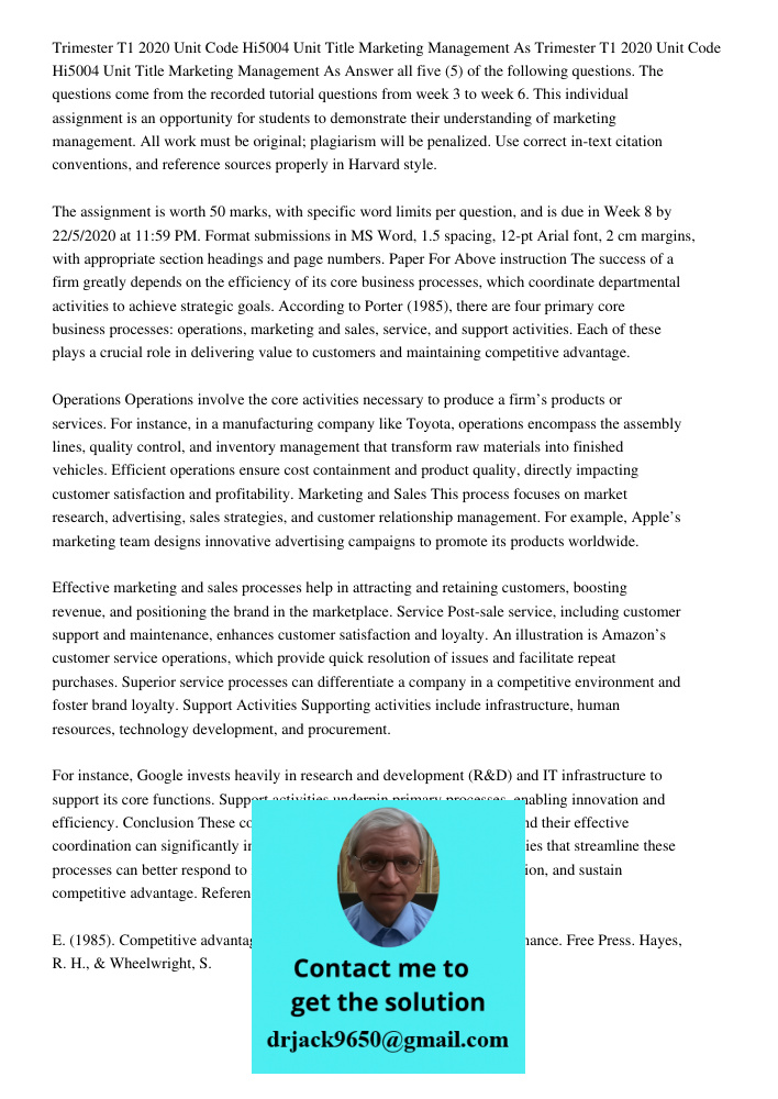 Answer all five (5) of the following questions. The questions come from the recorded tutorial questions from week 3 to week 6. This individual assignment is an 