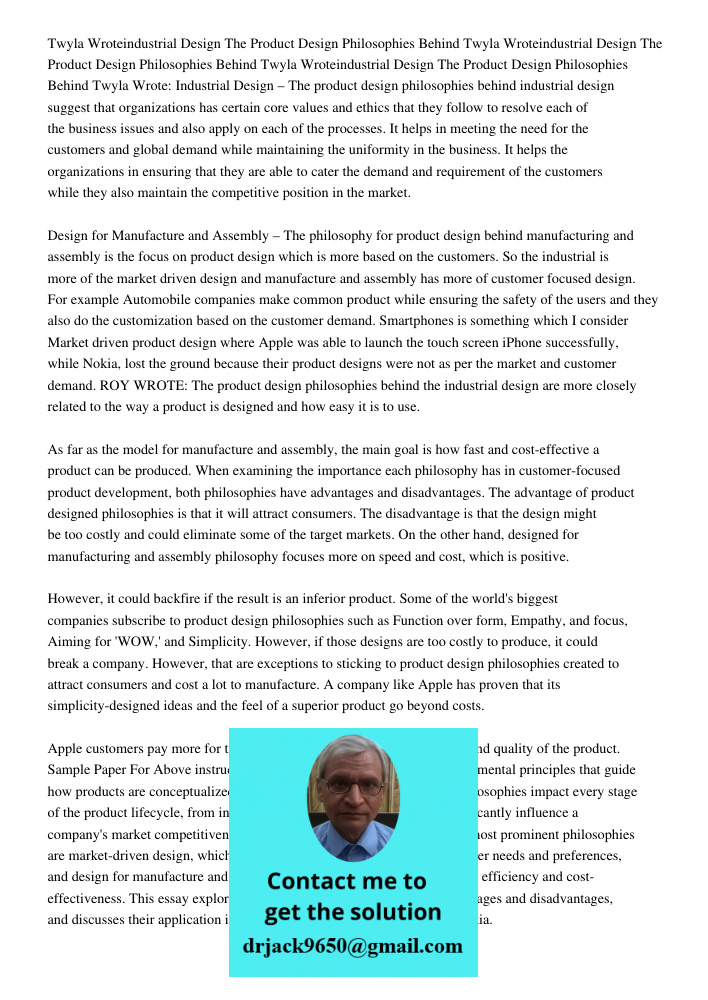 Twyla Wroteindustrial Design The Product Design Philosophies Behind Twyla Wrote: Industrial Design – The product design philosophies behind industrial design su