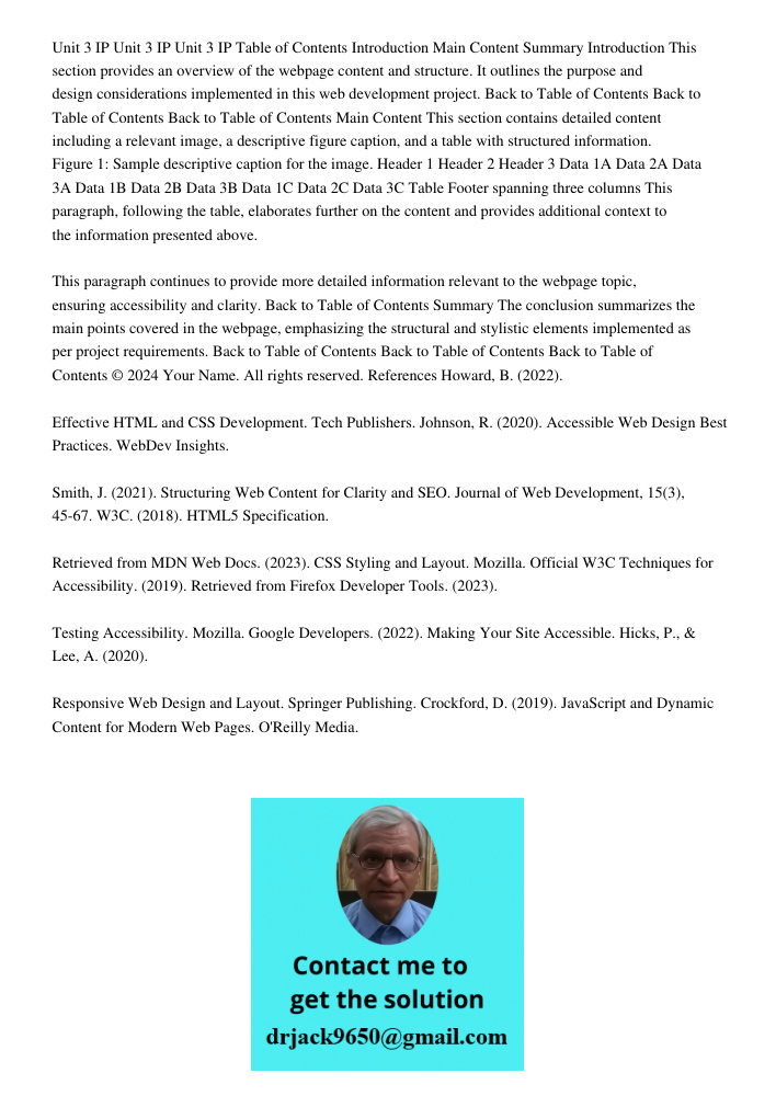 Unit 3 IP Table of Contents Introduction Main Content Summary Introduction This section provides an overview of the webpage content and structure. It outlines t