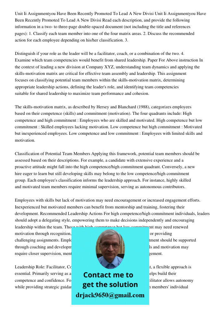 Read each description, and provide the following information in a two- to three-page double-spaced document (not including the title and references pages): 1. C