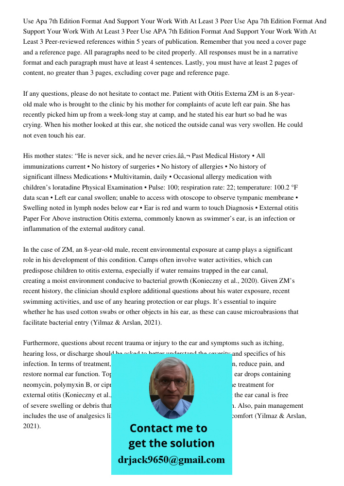 Use APA 7th Edition Format And Support Your Work With At Least 3 Peer-reviewed references within 5 years of publication. Remember that you need a cover page and