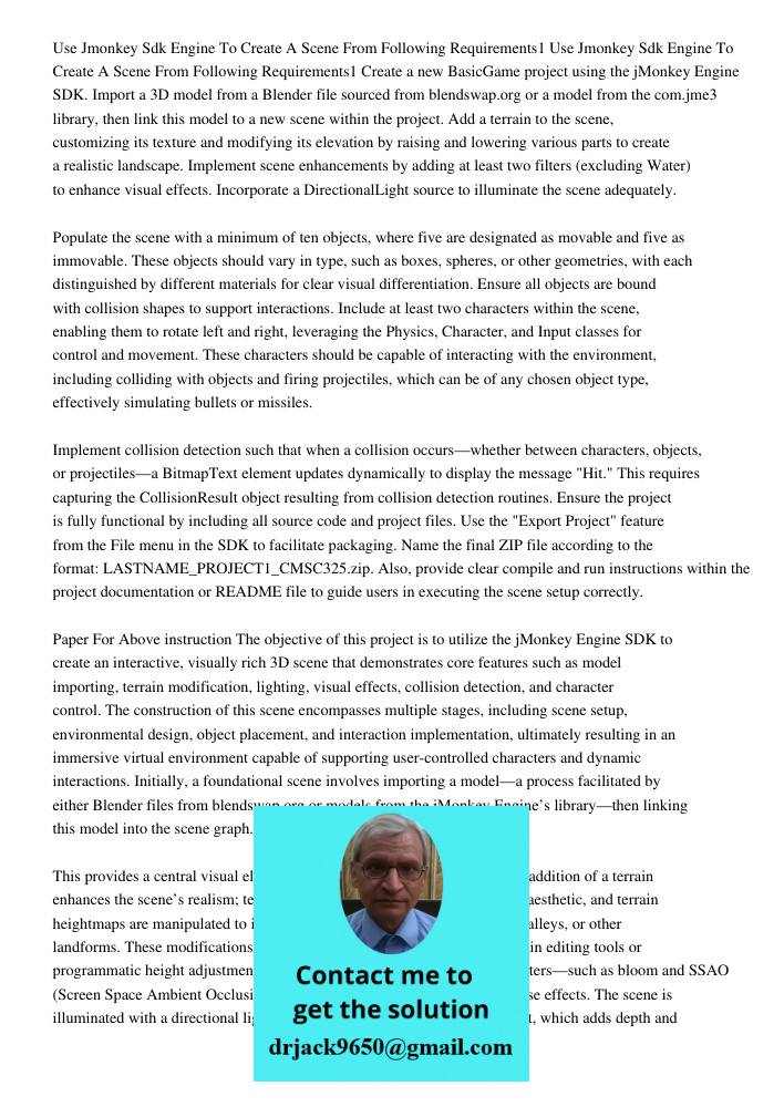 Create a new BasicGame project using the jMonkey Engine SDK. Import a 3D model from a Blender file sourced from blendswap.org or a model from the com.jme3 libra