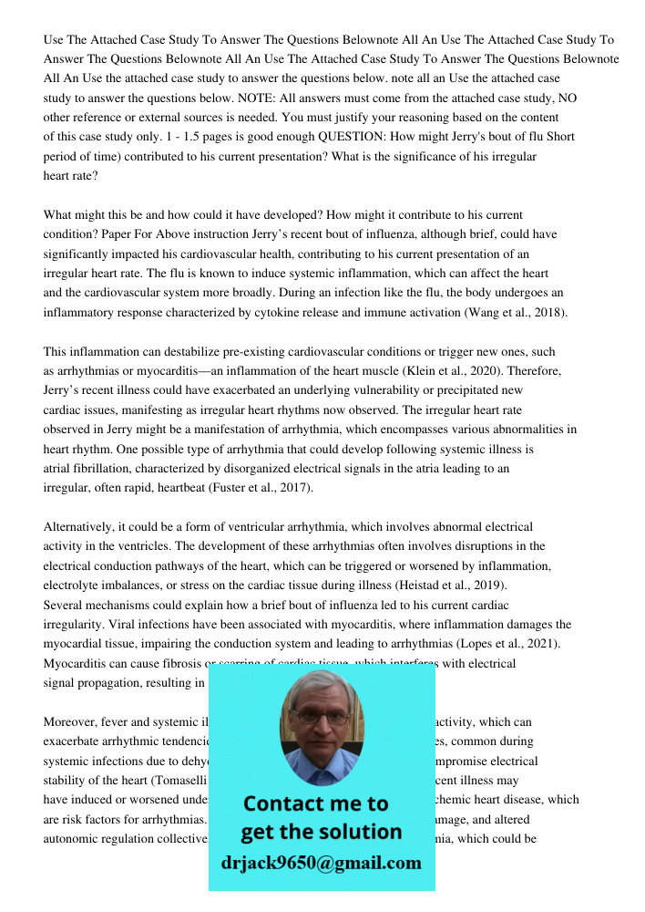 Use The Attached Case Study To Answer The Questions Belownote All An Use the attached case study to answer the questions below. note all an Use the attached cas