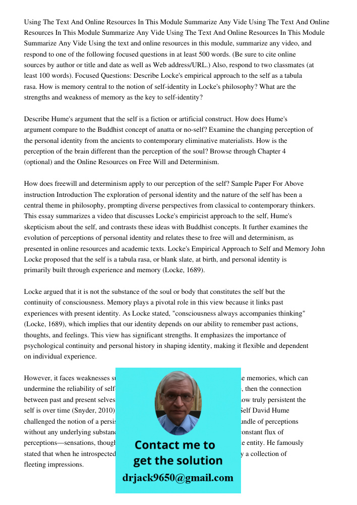 Using The Text And Online Resources In This Module Summarize Any Vide Using the text and online resources in this module, summarize any video, and respond to on