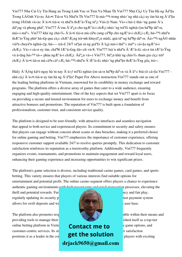 Vin777 là một trong những nhà cái uy tín hàng đầu trong lĩnh vực đổi tiền và nhận thưởng tại Việt Nam. Với hệ thống game đa dạng và phong phú, Vin777 đem đến ch