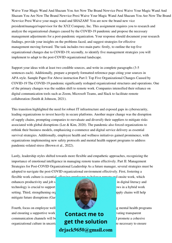 Waive Your Magic Wand And Shazam You Are Now The Brand Newvice Presi Waive your magic wand and SHAZAM! You are now the brand new vice president/manager/supervis