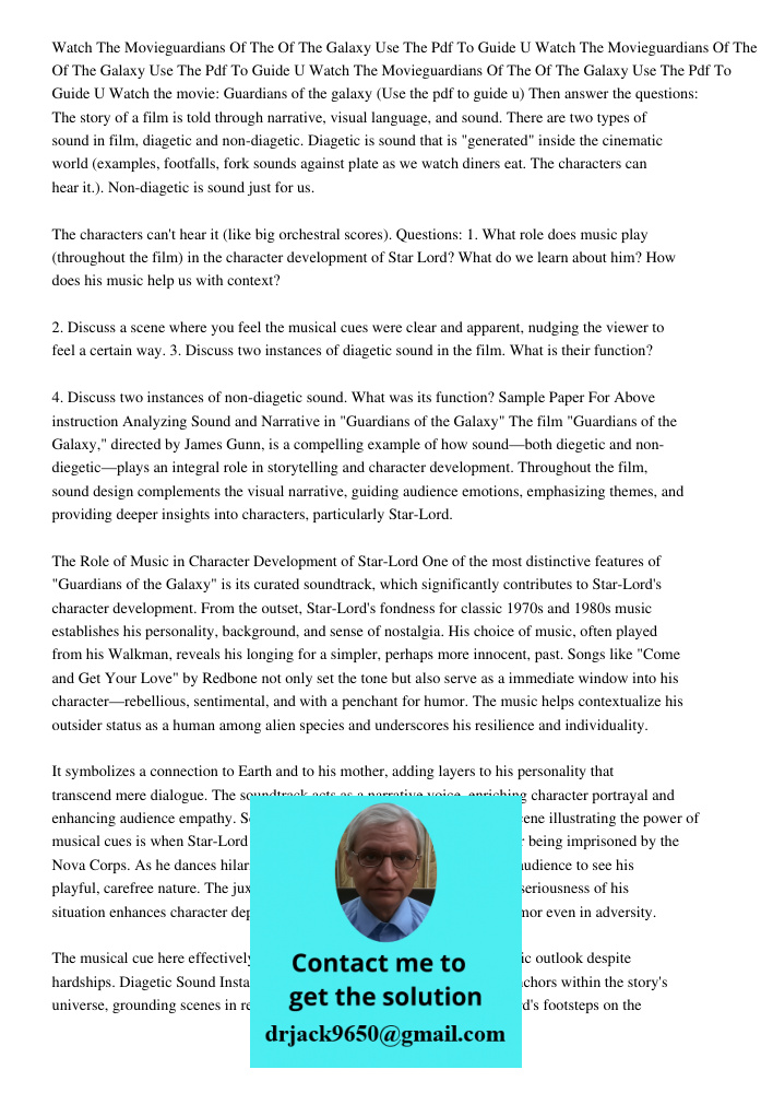 Watch The Movieguardians Of The Of The Galaxy Use The Pdf To Guide U Watch the movie: Guardians of the galaxy (Use the pdf to guide u) Then answer the questions