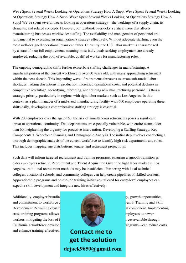 Weve Spent Several Weeks Looking At Operations Strategy How A Suppl We’ve spent several weeks looking at operations strategy—the workings of a supply chain, its