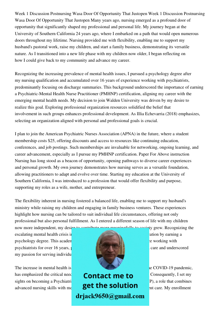 Many years ago, nursing emerged as a profound door of opportunity that significantly shaped my professional and personal life. My journey began at the Universit