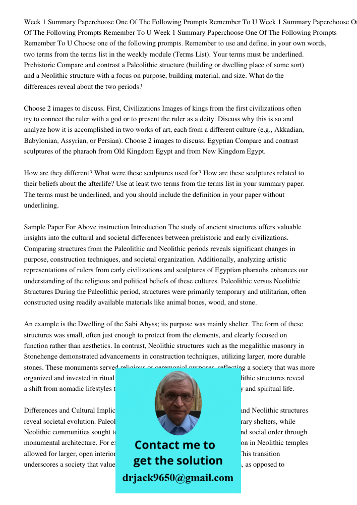 Week 1 Summary Paperchoose One Of The Following Prompts Remember To U Choose one of the following prompts. Remember to use and define, in your own words, two te