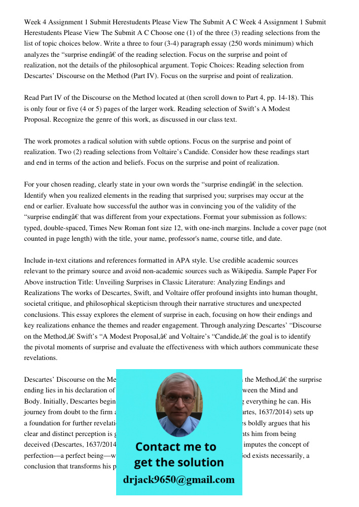 Choose one (1) of the three (3) reading selections from the list of topic choices below. Write a three to four (3-4) paragraph essay (250 words minimum) which a