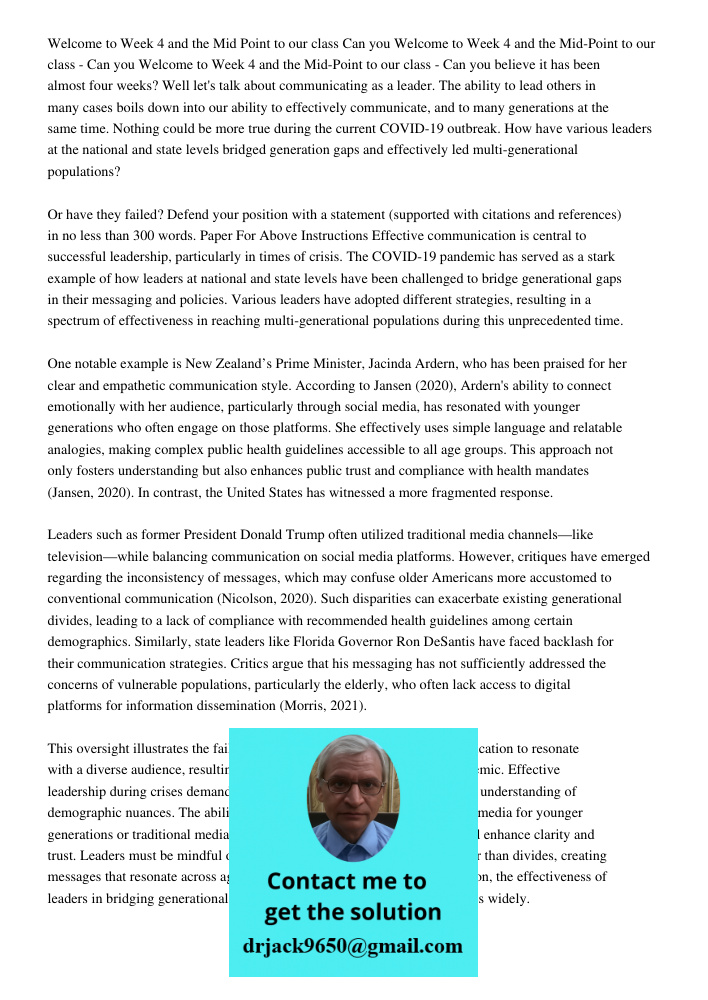 Welcome to Week 4 and the Mid-Point to our class - Can you believe it has been almost four weeks? Well let's talk about communicating as a leader. The ability t