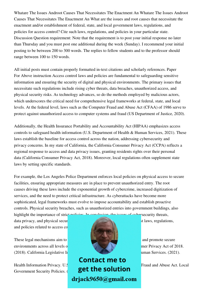 What are the issues and root causes that necessitate the enactment and/or establishment of federal, state, and local government laws, regulations, and policies 