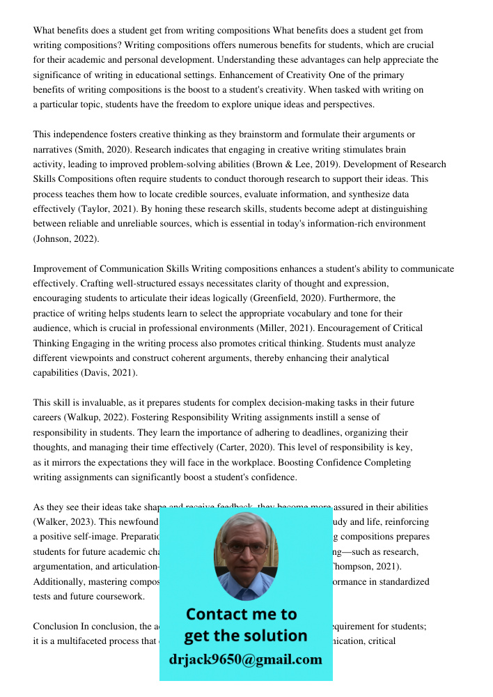 Writing compositions offers numerous benefits for students, which are crucial for their academic and personal development. Understanding these advantages can he