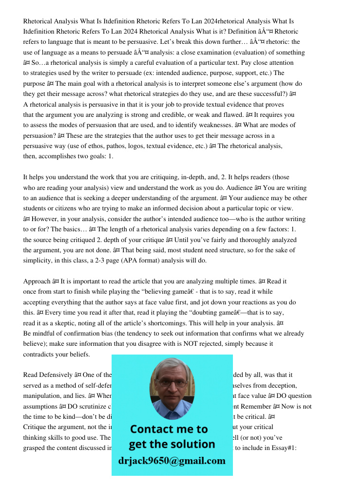2024 Rhetorical Analysis What is it? Definition âœ¤ Rhetoric refers to language that is meant to be persuasive. Let’s break this down further… âœ¤ rhetoric: the