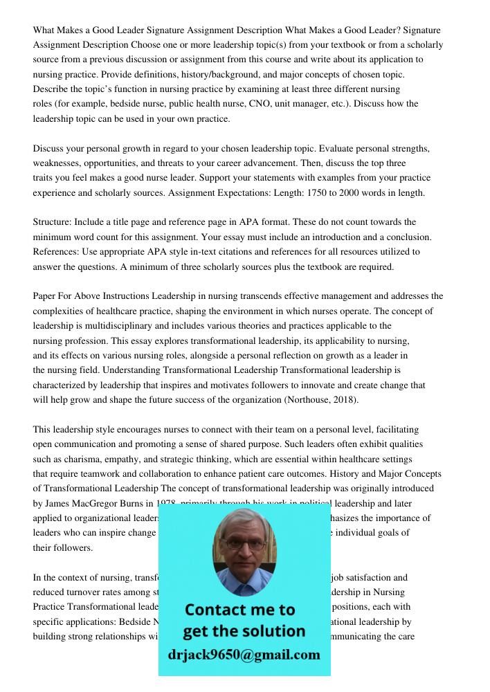 Choose one or more leadership topic(s) from your textbook or from a scholarly source from a previous discussion or assignment from this course and write about i