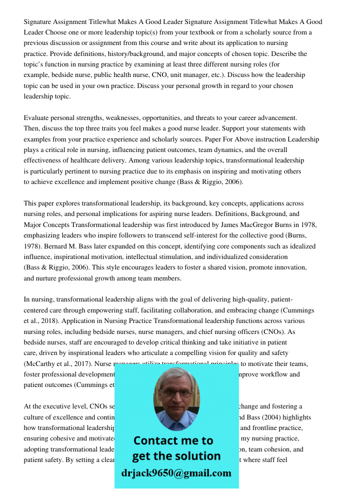 Choose one or more leadership topic(s) from your textbook or from a scholarly source from a previous discussion or assignment from this course and write about i