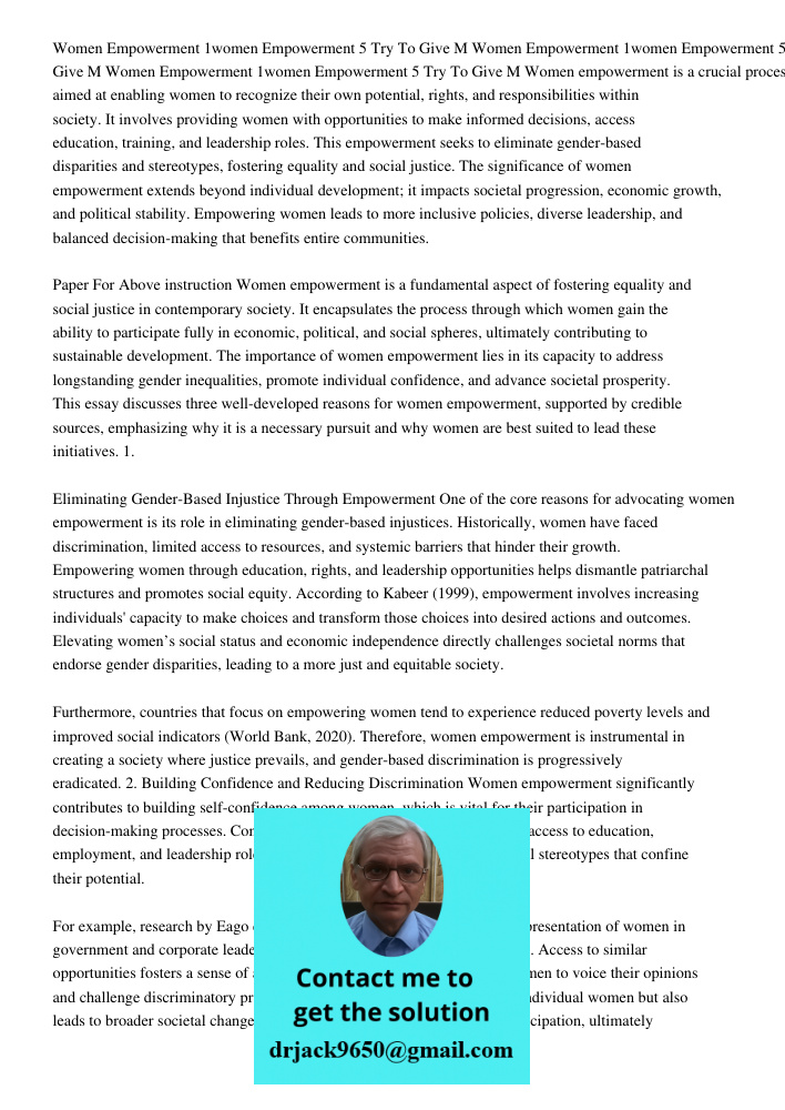 Women Empowerment 1women Empowerment 5 Try To Give M Women empowerment is a crucial process aimed at enabling women to recognize their own potential, rights, an