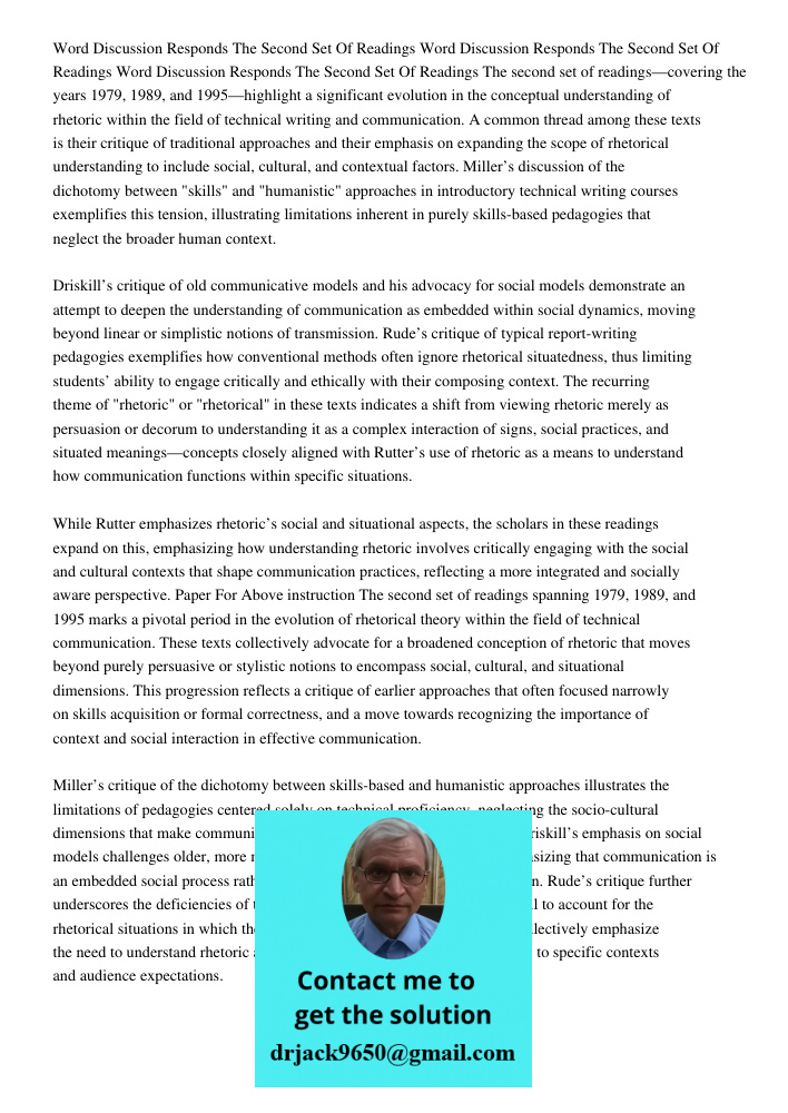 Word Discussion Responds The Second Set Of Readings 1979 1989 1 The second set of readings—covering the years 1979, 1989, and 1995—highlight a significant evolu