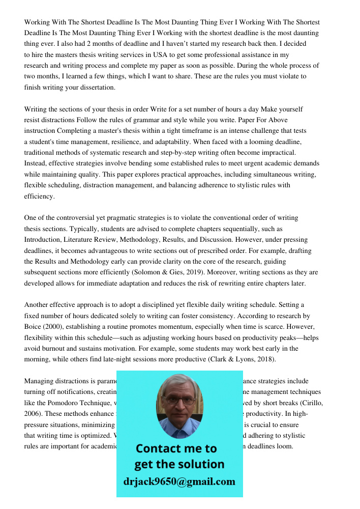 Working with the shortest deadline is the most daunting thing ever. I also had 2 months of deadline and I haven’t started my research back then. I decided to hi