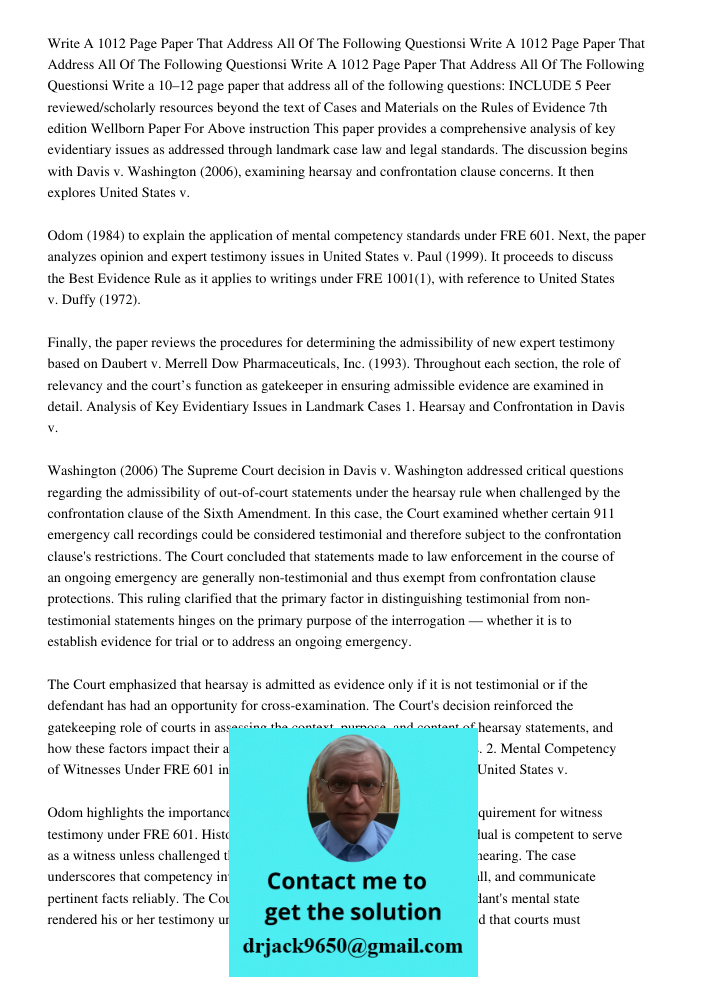 Write A 1012 Page Paper That Address All Of The Following Questionsi Write a 10–12 page paper that address all of the following questions: INCLUDE 5 Peer review