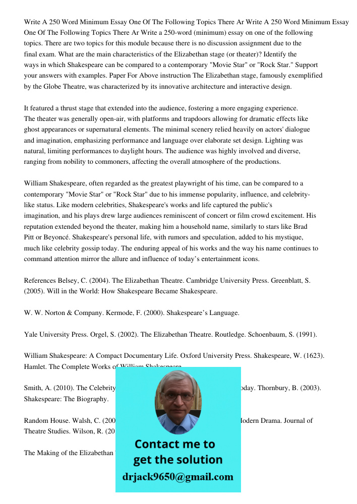 Write a 250-word (minimum) essay on one of the following topics. There are two topics for this module because there is no discussion assignment due to the final