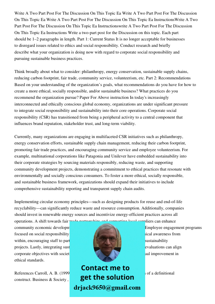 Write A Two Part Post For The Discussion On This Topic Ea InstructionsWrite A Two Part Post For The Discussion On This Topic Ea Instructionswrite A Two Part Pos