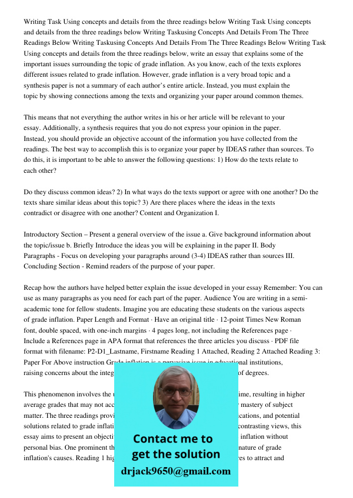 Writing Taskusing Concepts And Details From The Three Readings Below Writing Taskusing Concepts And Details From The Three Readings Below Writing Task Using con