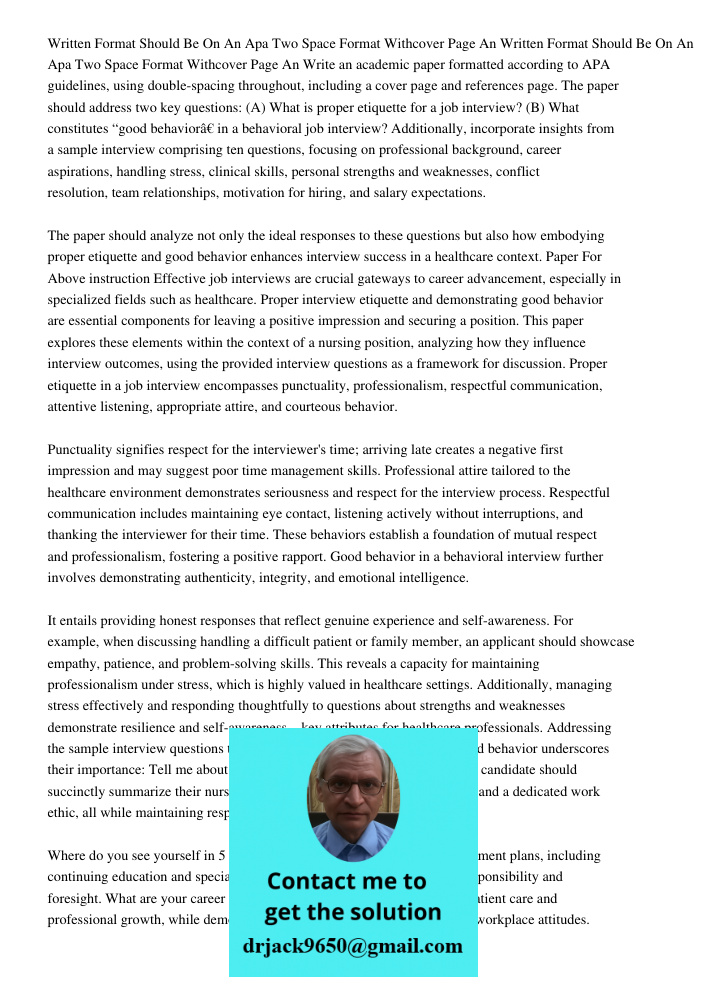Write an academic paper formatted according to APA guidelines, using double-spacing throughout, including a cover page and references page. The paper should add