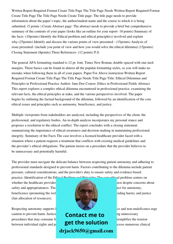 Create Title page: The title page needs to provide information about the paper’s topic, the author/student name and the course to which it is being submitted. (