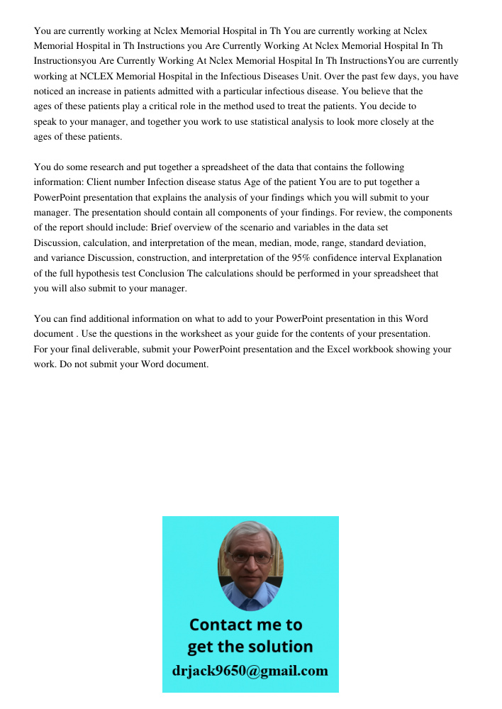 Instructions you Are Currently Working At Nclex Memorial Hospital In Th Instructionsyou Are Currently Working At Nclex Memorial Hospital In Th InstructionsYou a