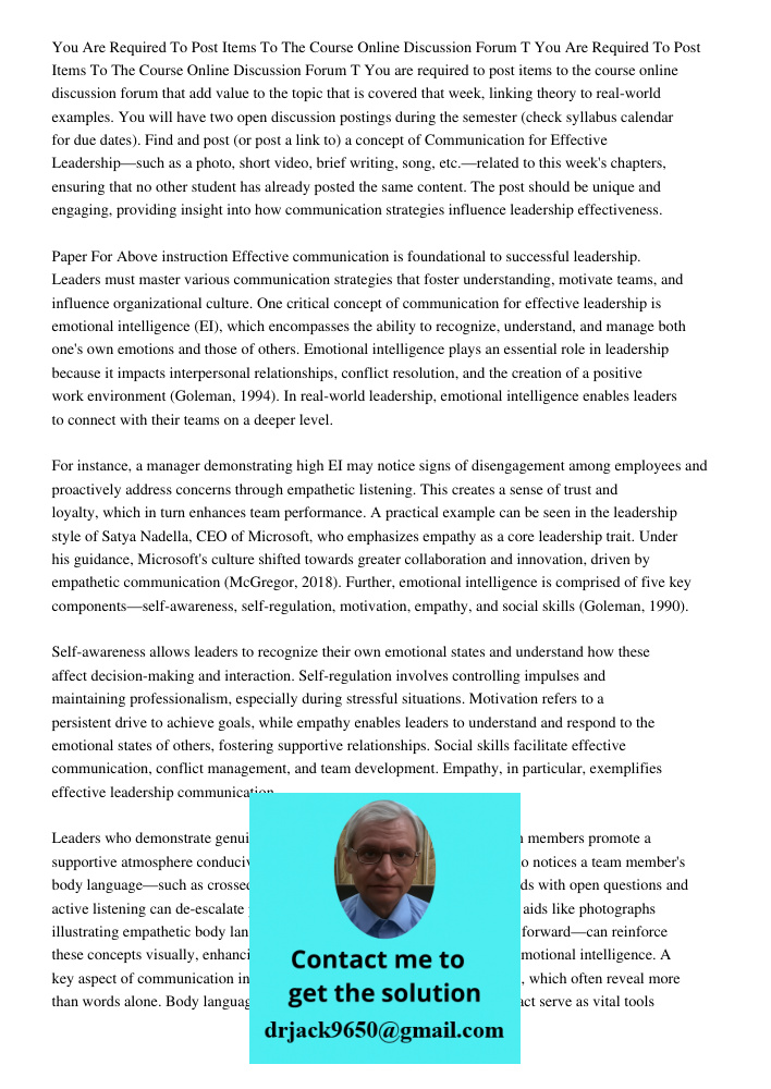 You are required to post items to the course online discussion forum that add value to the topic that is covered that week, linking theory to real-world example