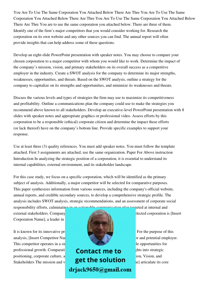 You Are To Use The Same Corporation You Attached Below There Are Thre You are to use the same corporation you attached below. There are three of them. Identify 