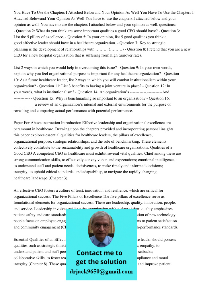 You have to use the chapters I attached below and your opinion as well. You have to use the chapters I attached below and your opinion as well. questions: - Que