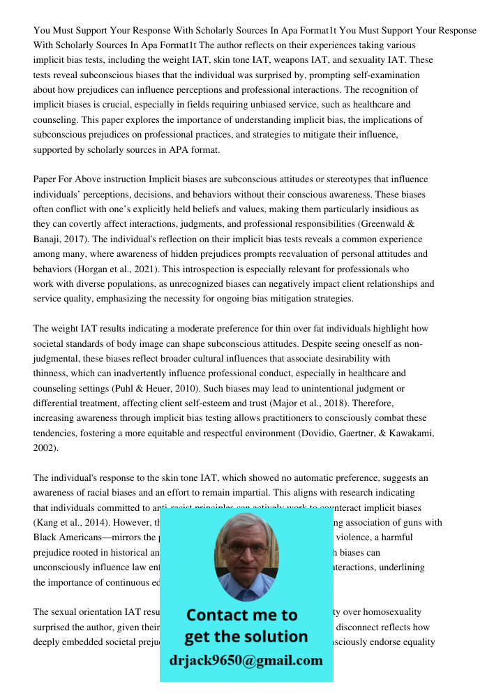 The author reflects on their experiences taking various implicit bias tests, including the weight IAT, skin tone IAT, weapons IAT, and sexuality IAT. These test