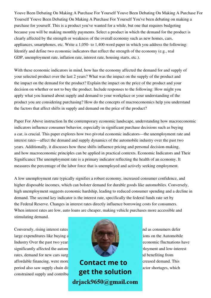 Youve Been Debating On Making A Purchase For Yourself You've been debating on making a purchase for yourself. This is a product you've wanted for a while, but o