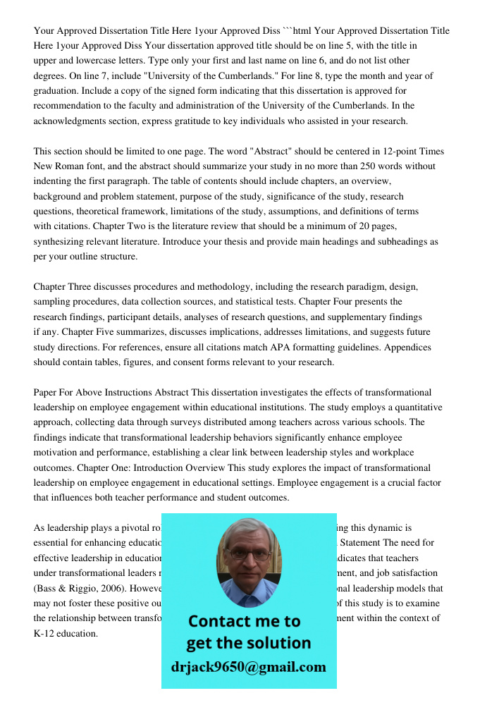 Your Approved Dissertation Title Here Your Approved Diss